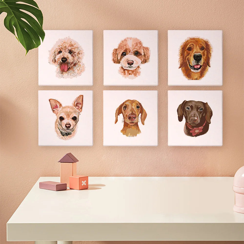 Dog Mini Paint By Numbers Set