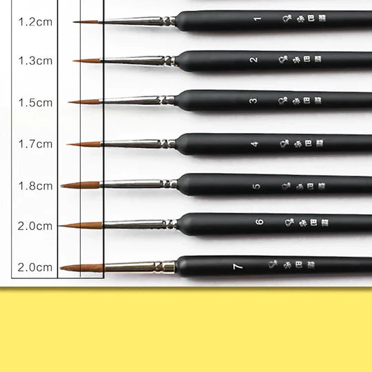 10 pcs Professional Miniature Paint Brush Set