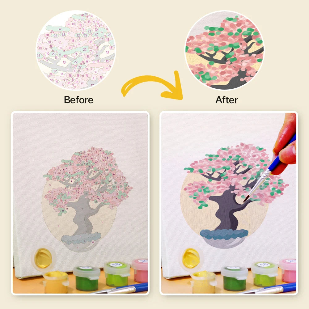 Tree Landscape Mini Paint By Numbers Set