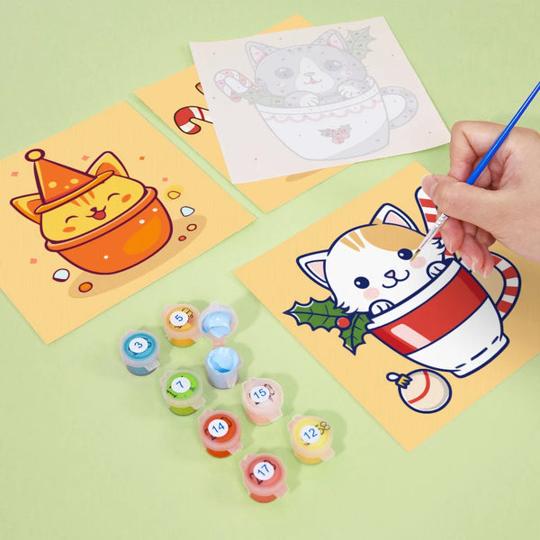 Cute Cat Mini Paint By Numbers Set