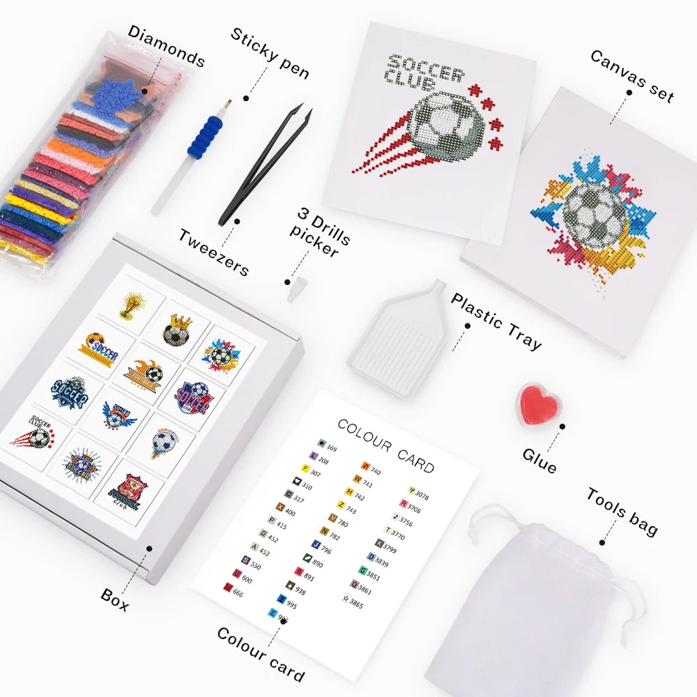 Soccer Mini Diamond Painting Set