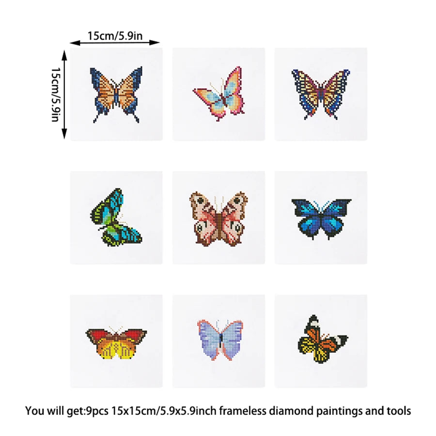 Butterfly Square Mini Diamond Painting Set
