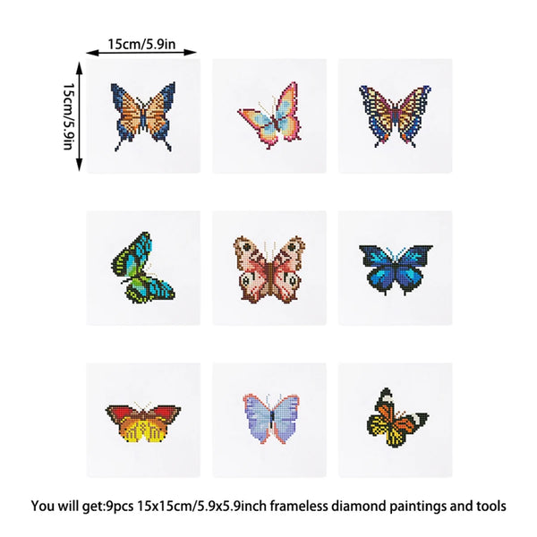 Butterfly Square Mini Diamond Painting Set