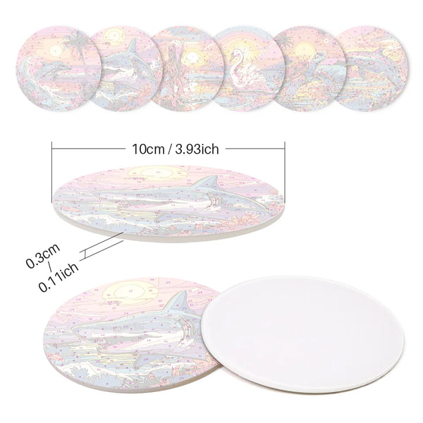 Sea Landscape Paint By Numbers Coaster Set
