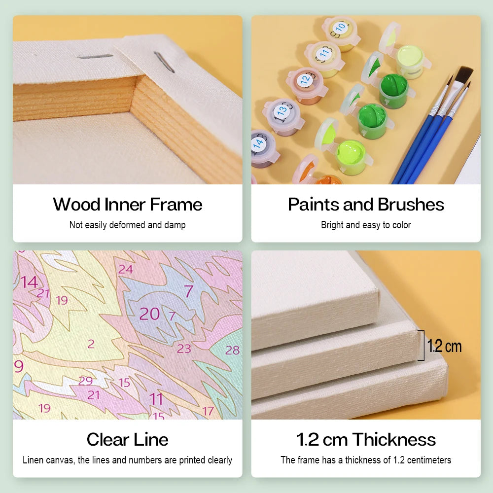Animal Mini Paint By Numbers Set