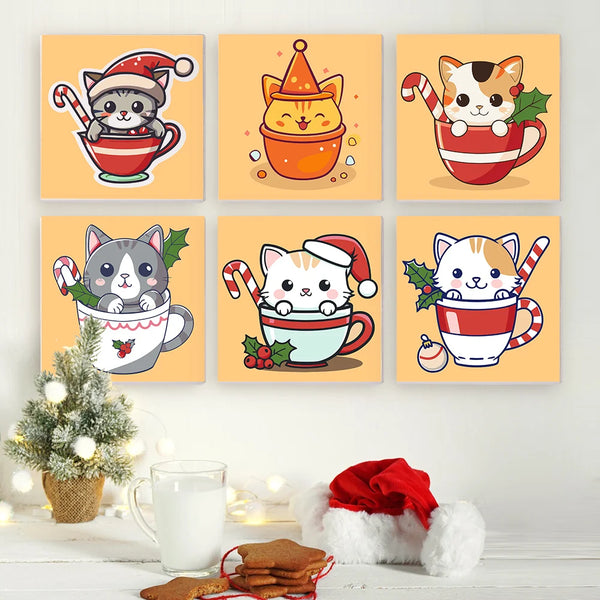 Cute Cat Mini Paint By Numbers Set