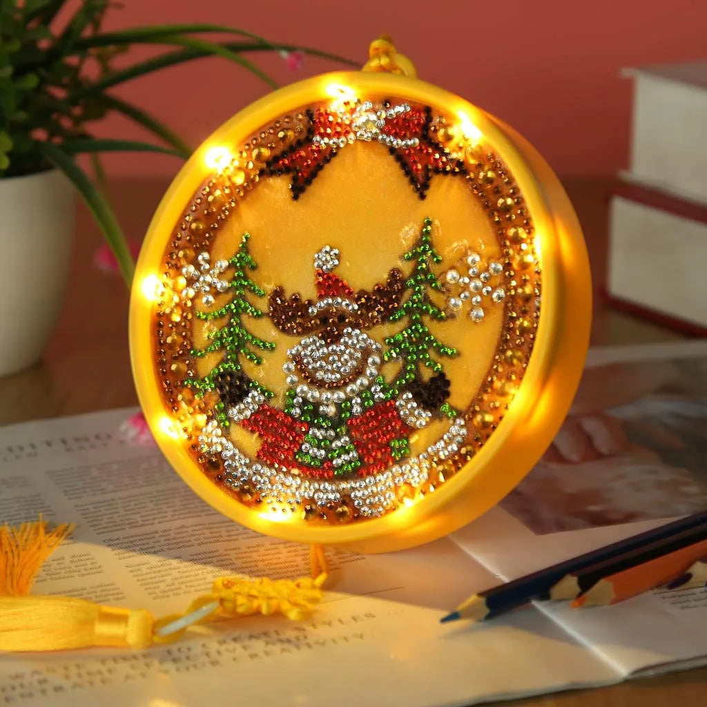 5D Diamond Christmas Hanging Night Light