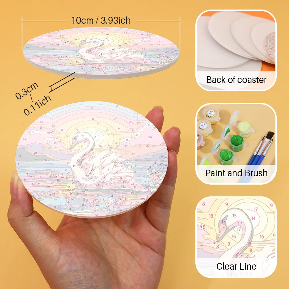 Sea Landscape Paint By Numbers Coaster Set