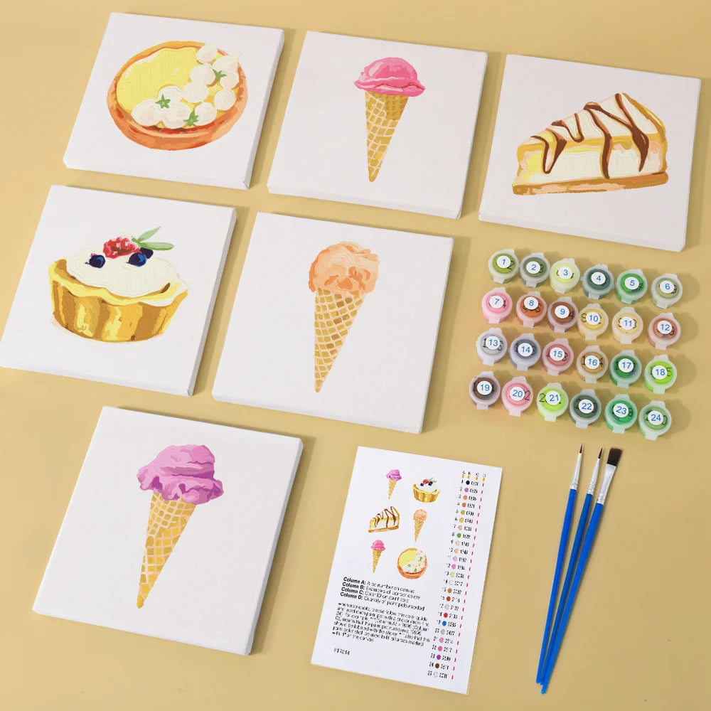 Ice Cream Mini Paint By Numbers Set
