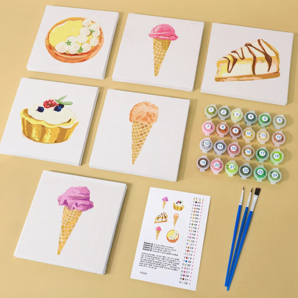 Ice Cream Mini Paint By Numbers Set