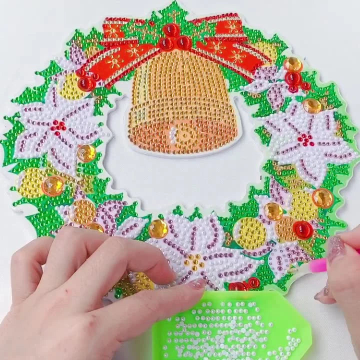 5D Diamond Christmas Wreath Decor
