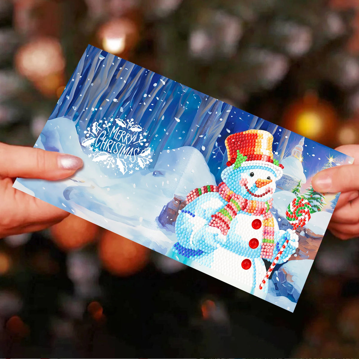 5D Diamond Greeting Cards With Hanging Decorations Set