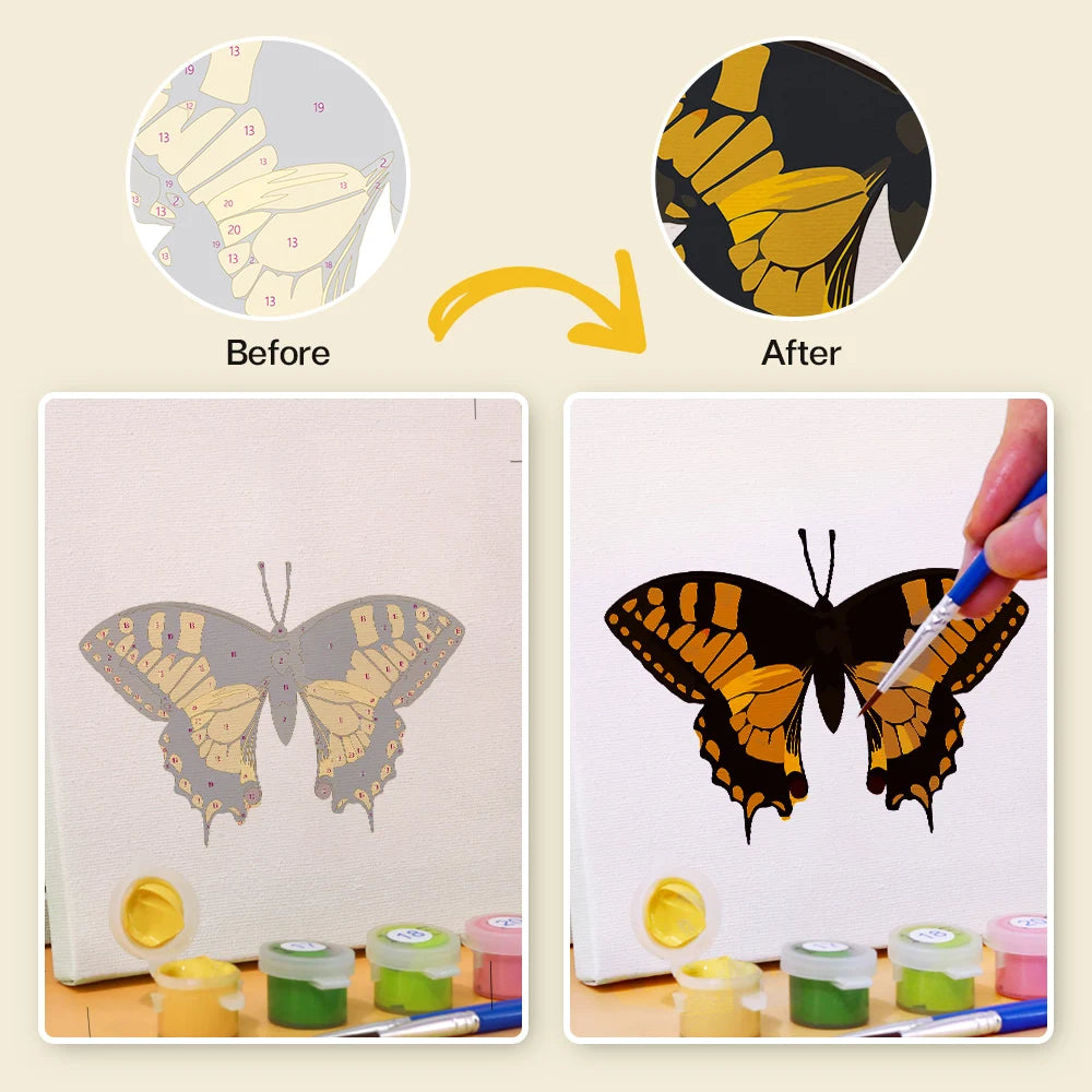 Butterflies Mini Paint By Numbers Set