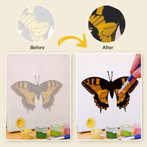 Butterflies Mini Paint By Numbers Set