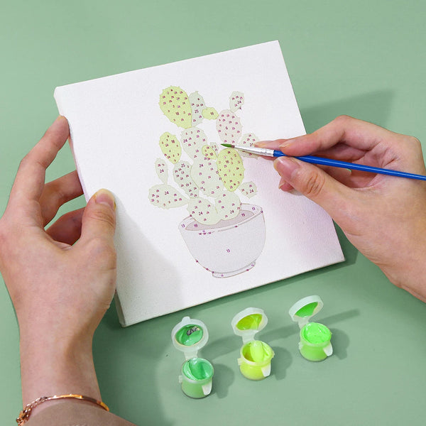 Green Plants Mini Paint By Numbers Set (9 pcs)