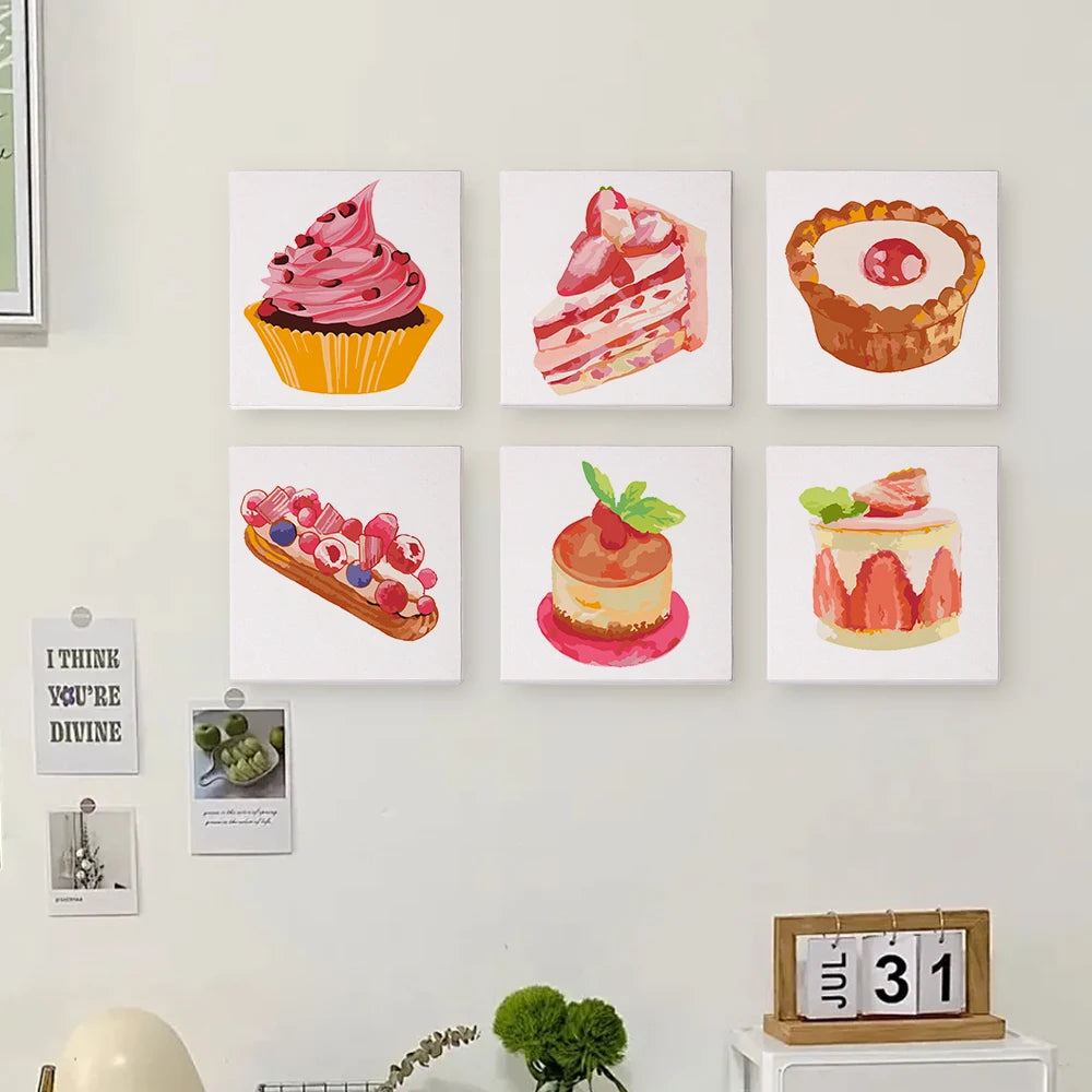 Pastries Mini Paint By Numbers Set
