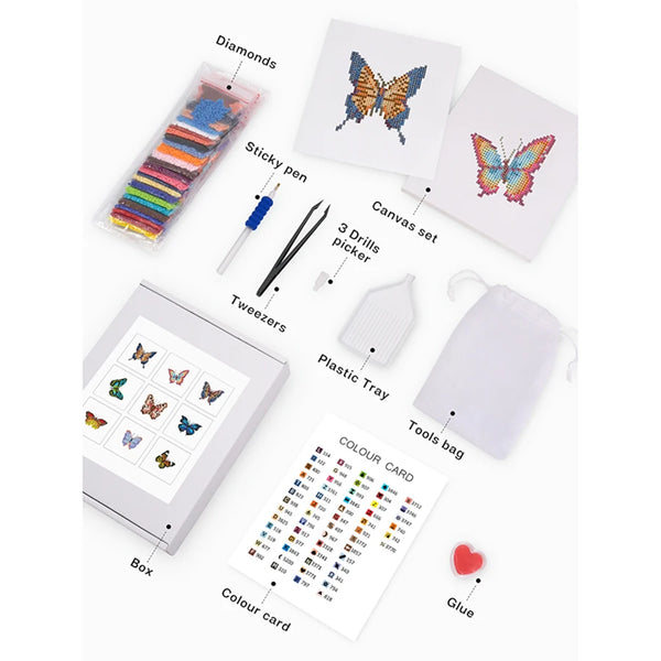 Butterfly Square Mini Diamond Painting Set