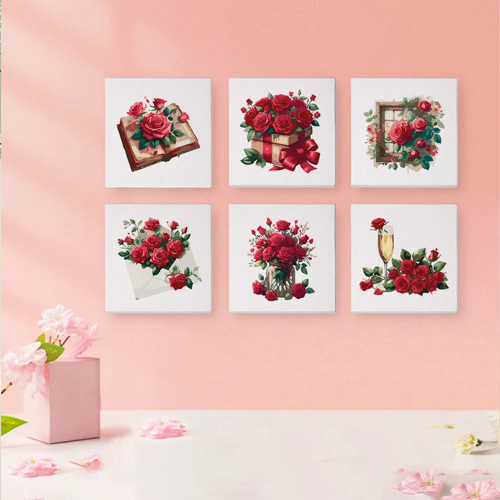 Rose Mini Paint By Numbers Set
