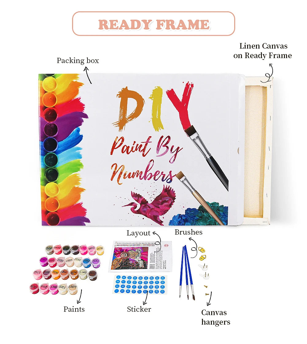 DIY Hot Air Balloon Paint By Numbers
