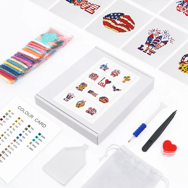Love America Mini Diamond Painting Set