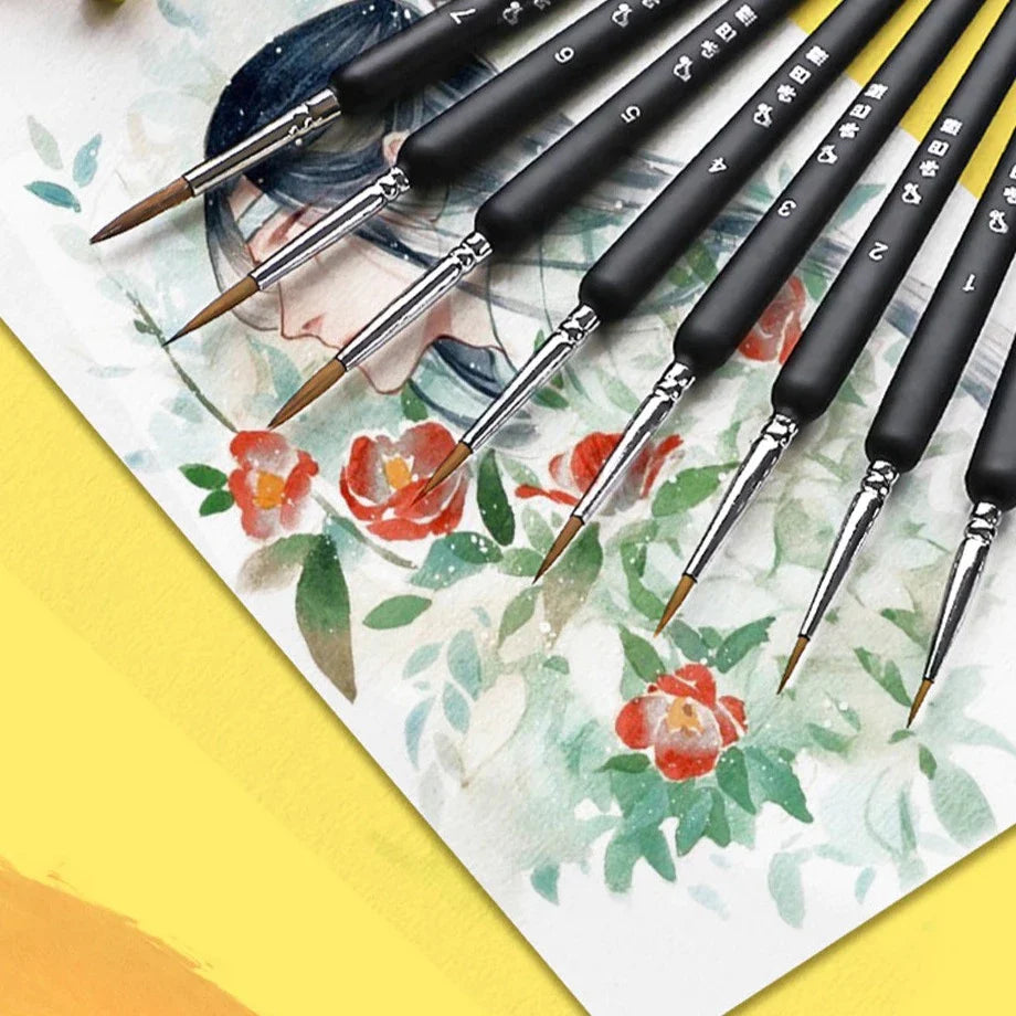 10 pcs Professional Miniature Paint Brush Set