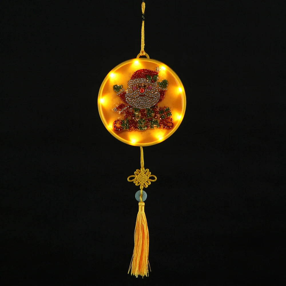 5D Diamond Christmas Hanging Night Light