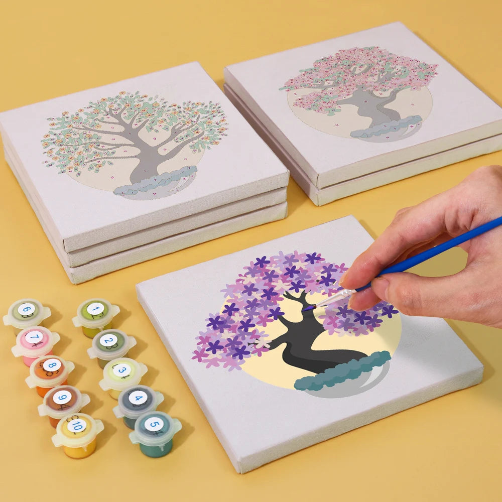 Tree Landscape Mini Paint By Numbers Set