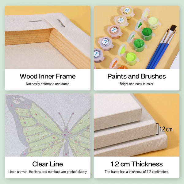 Butterflies Mini Paint By Numbers Set