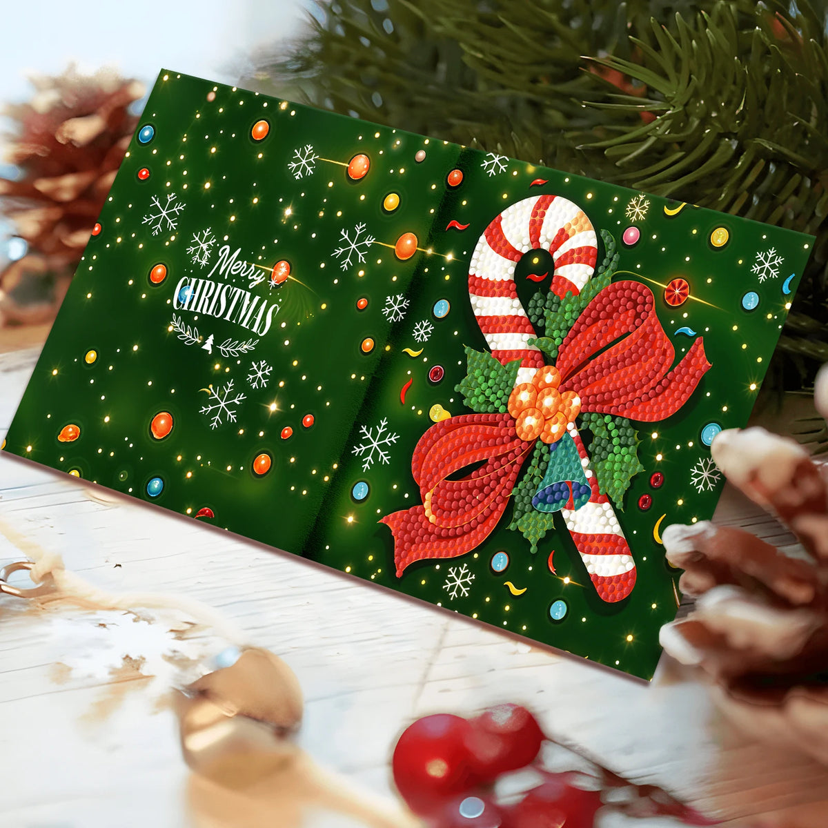 5D Diamond Reindeer Holiday Greeting Cards Set