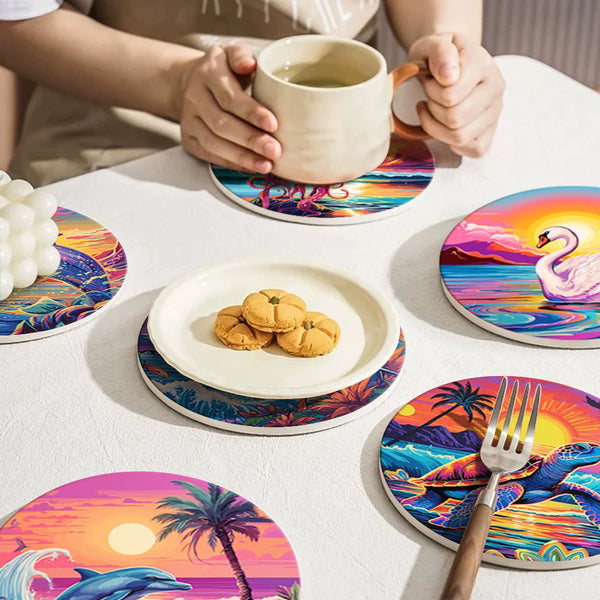 Sea Landscape Paint By Numbers Coaster Set