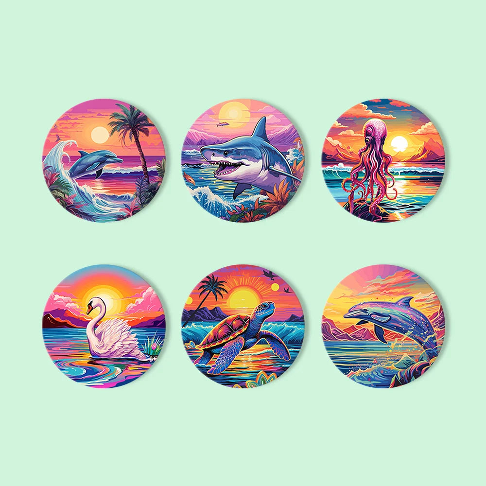 Sea Landscape Paint By Numbers Coaster Set