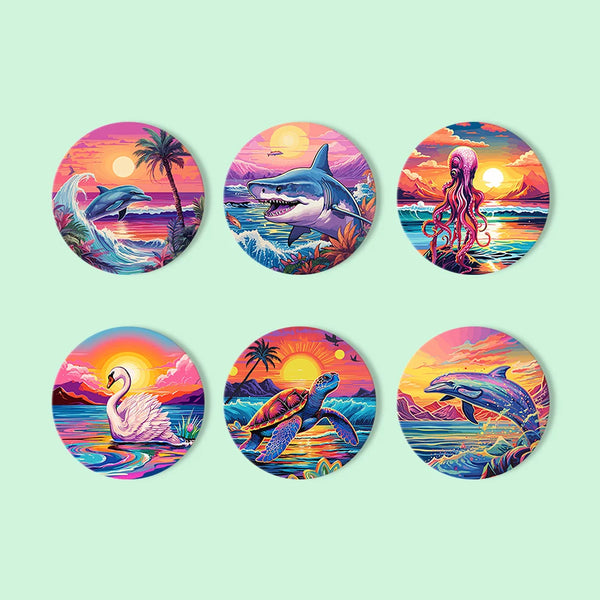Sea Landscape Paint By Numbers Coaster Set
