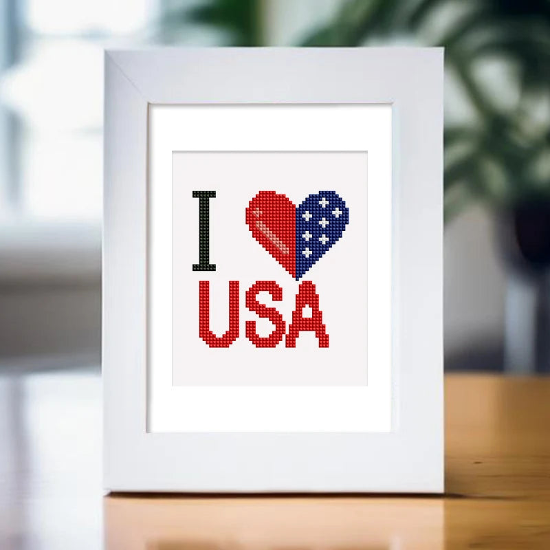 Love America Mini Diamond Painting Set