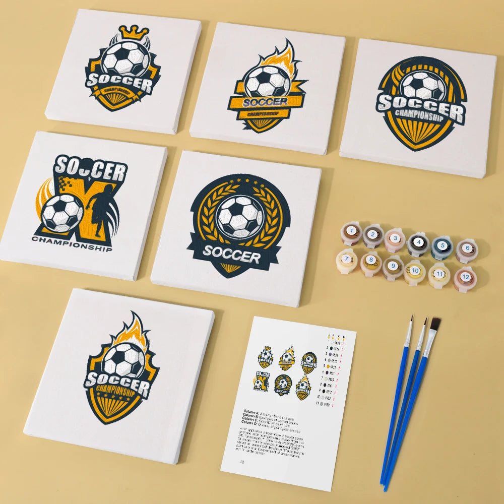 Football Mini Paint By Numbers Set
