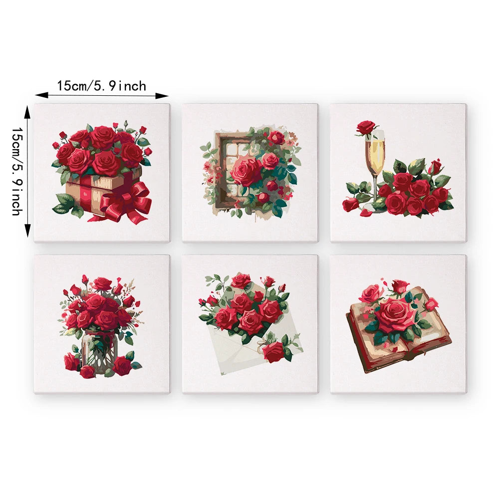 Rose Mini Paint By Numbers Set