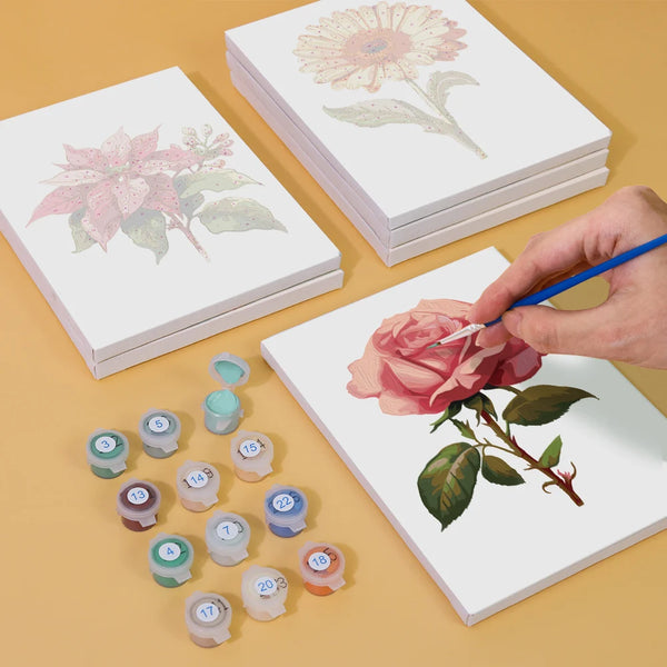 Flower Mini Paint By Numbers Set