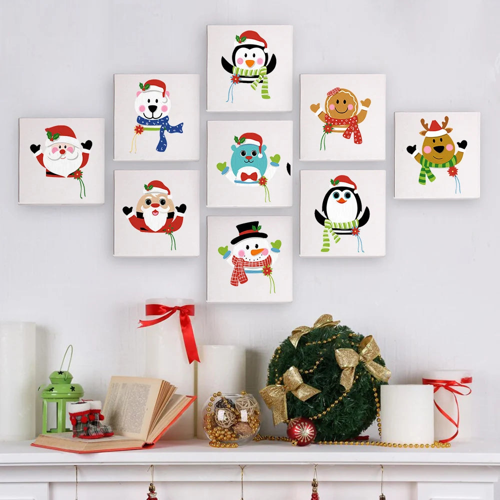 Christmas Animals Mini Paint By Numbers Set