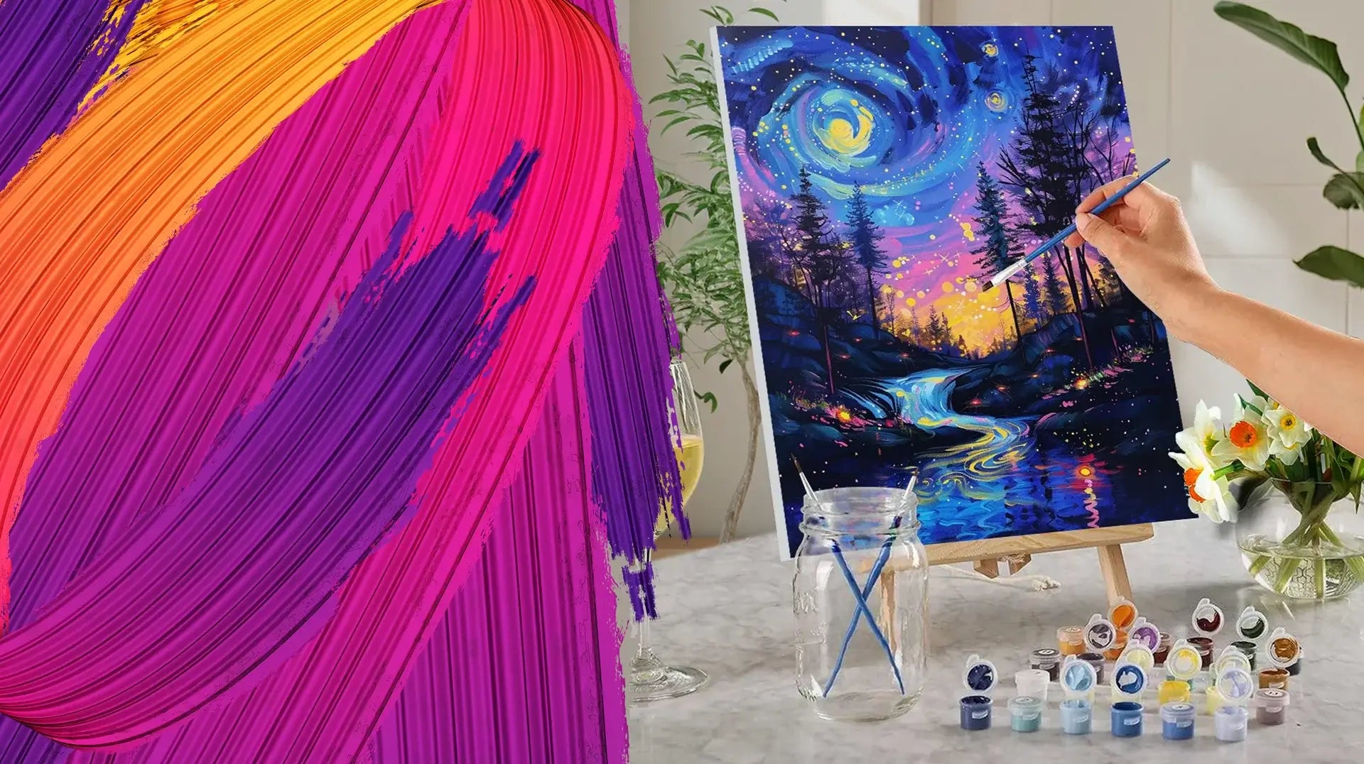  paint by numbers painting hobby
